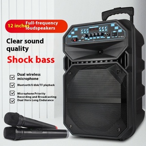 12-Inch Hiệu Suất Cao Cho Bluetooth Loa Không Dây Microphone Xe Đẩy Di Động Thiết Kế Cho Ngoài Trời Karaoke Loa Vuông - Product Image 5