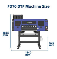 FD70-4 Nouvelle machine d'impression numérique entièrement automatique DTF 60cm Epson I3200 avec encre DTF CMYKW pour l'impression personnalisée sur tissu