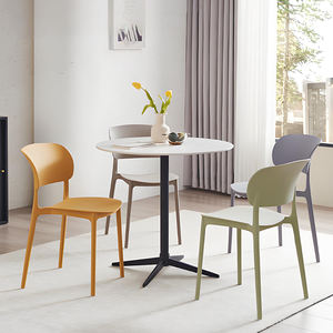 Table de salle à manger moderne blanche en métal aluminium avec cadre tubulaire style panneau en bois pour restaurant loisirs café usage extérieur intérieur - Product Image 4