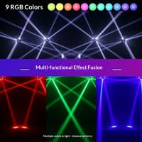 Luz Móvil de Doble Cabezal LED con Colores RGBW, Control Remoto y Activación por Sonido para Iluminación de Escenarios KTV/Discoteca