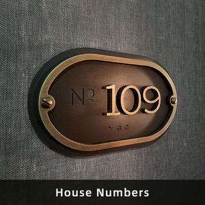 HONGSEN Custom outdoor indoor <span class=keywords><strong>Metal</strong></span> hotel casa número gravado placa placa comemorativa bronze placa sinal gravado - Product Image 5