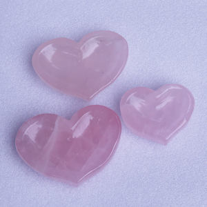 Atacado <span class=keywords><strong>gemstone</strong></span> natural esculpida lua estrelas coração rosa taças de cristal de quartzo - Product Image 4
