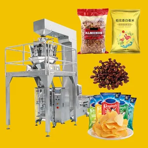 Mesin Kemasan Vertikal Multifungsi Mesin Pengemas Kantung Plastik Makanan Kopi Gula Garam Berbutir-butir