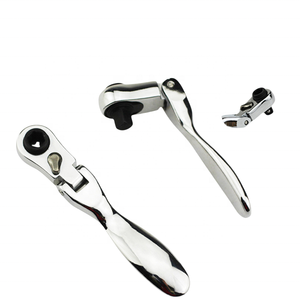 Mini clé à cliquet de 1/4 pouce, 72 dents, réversible, en acier au chrome-vanadium, avec douille et embout de tournevis, double tête - Product Image 3