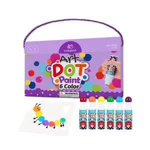 Marcador de puntos lavable para niños, dibujo Dab DIY, pintura de puntos no tóxica, 12 colores, Kit de artes y manualidades para niños