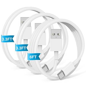 Type C <b>USB</b> <b>Cable</b> 3.3FT 6FT Fast <b>Charging</b> Data Sync Cord for Mobile Phone TPE Jacket Pure Copper Conductor Shielded - Product Image 1