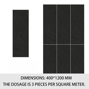 Carreaux muraux vintage français en tissu <span class=keywords><strong>Hygeia</strong></span> noir 400x1200 pour salle de bain, douche, cuisine, murs d'accentuation B&B. - Product Image 1