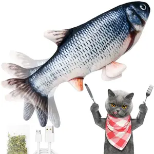 Manufacturer Wholesale Pet Toys Flopping Fish Animal Toy Catnip Motion Interactive Cat Toys Wiggle Fish