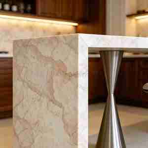 Modern Bar <b>Table</b> Natural Marble Top Kitchen <b>Island</b> Counter for Home Restaurant Hotel - Product Image 4