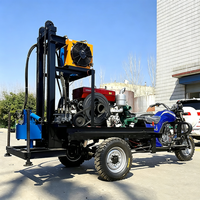Foreuse portable diesel économique avec moteur, profondeur de forage 300 m, utilisation facile pour les projets d'eau rurale des ONG