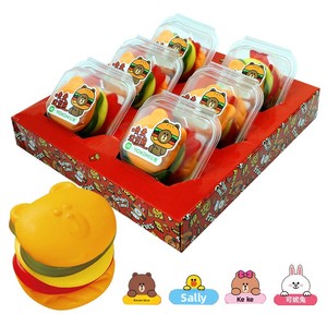 Nostalgico grande hamburger caramella gommosa fruttato aromatizzato QQ succo per gli studenti e i bambini rivestiti alla rinfusa Snack caramelle all'ingrosso - Product Image 5