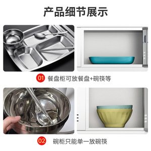 Xinda Stainless Steel Dinnerware Cabinet 5 Floors Multi <b>Door</b> Lockable Storage For Office Canteen Restaurant School Use - Product Image 5