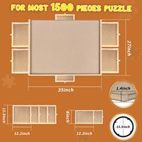 Planche de puzzle en bois de 1500 pièces-6 tiroirs, table de puzzle rotative, table de puzzle avec couvercle-tables de puzzle portables