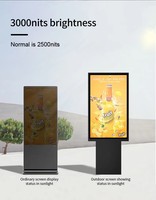 Pantalla Publicitaria para Exteriores de 55 Pulgadas UHD con Brillo Automático, IP65, Unión Óptica, para Estaciones de Autobús y Refugios de Transporte