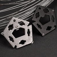 Outil multifonctionnel portable en acier inoxydable pour cartes de crédit, pour situations d'urgence en extérieur, avec ouvre-bouteille