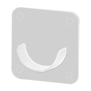 Adjustable Adhesive Hook Bracket <b>For</b> Bathroom <b>Kitchen</b> Door <b>Curtain</b> Rod 1-3kg Load Curved Single Hook Plastic Mount - Product Image 1