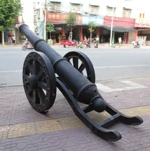 Large outdoor metal iron cast memorial cannon sculpture for sale
