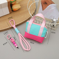 Mini Bolso de Mano Abierto de Tela de Algodón, Estuche para Auriculares, Caja de Almacenamiento, Protector de Cables de Datos, Organizador, Portamonedas y Tarjetas