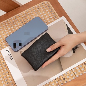 กระเป๋าใส่เหรียญหนัง PU ขนาดเล็กลายกรวดสำหรับผู้หญิงแฟชั่นกระเป๋าใส่เหรียญบางพิเศษมีซิปกระเป๋าเปลี่ยนใบสั้นกระเป๋าจัดระเบียบขนาดเล็ก - Product Image 2