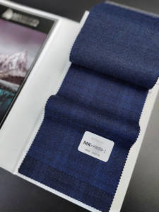 イタリアンスタイル100%メリノウーステッドウール抗ピリング中厚スーツ生地 ウェールズチェック メンズスーツジャケット ツイルストライプ - Product Image 2