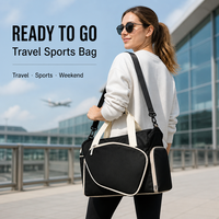 Sac de sport personnalisé en sergé imperméable pour pickleball avec compartiment à chaussures, couleur personnalisable, OEM