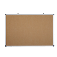 Tablero de anuncios de tela azul con logotipo personalizado, marco de aluminio de 45x60 cm, material de corcho para reuniones de oficina y exhibición de mensajes