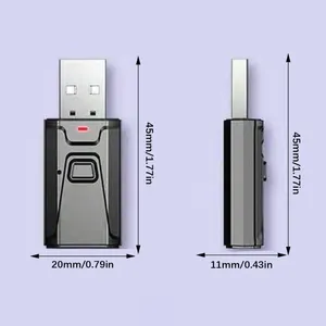Transmisor y Receptor Bluetooth 5.4 USB, Micrófono 3 en 1, Adaptador <span class=keywords><strong>EDR</strong></span>, <span class=keywords><strong>Dongle</strong></span> Auxiliar de 3.5 mm para TV, PC, Auriculares, Estéreo Doméstico, Audio HiFi para Automóvil - Product Image 6