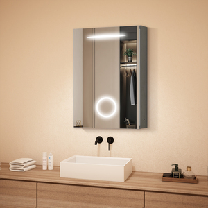 Miroir de salle de bain rond intelligent de taille personnalisée avec lumière LED fabriqué au Cambodge - Product Image 5