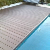 Revêtement de terrasse en composite bois-plastique (WPC) imperméable pour extérieur, prix de gros, plancher stratifié en parquet WPC