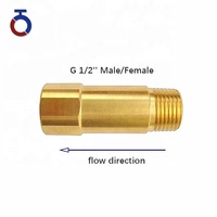 Vanne de protection contre les brûlures en laiton G 1/2 pouce, préréglée 47 ℃   Vanne de sécurité anti-brûlure auto-actuée pour eau chaude des hôpitaux et maisons de retraite