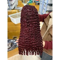 Wig Rambut Manusia Lace Front Burmese Curly 13x4 HD Lace Wig, Wig Rambut Vietnam Mentah, Wig Rambut Manusia Alami dengan Kutikula Tertata Rapi