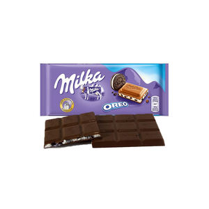 Vente en gros de blocs de chocolat Milkaa sandwich aux fraises délicieuses noix noix alpine source de lait chocolat au lait collations en gros - Product Image 6