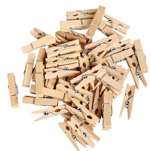 100 Pezzi Mini Clip in Legno per Foto 3,5cm Decorazione d'Interni Colore <span class=keywords><strong>Naturale</strong></span> (100 Pezzi/Set) - Product Image 1