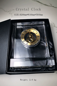Biểu tượng tùy chỉnh pha lê bảng đồng hồ thủy tinh kim tự tháp kim cương bàn Trophy DIY cơ khí ủng hộ đám cưới của khách quà lưu niệm - Product Image 6