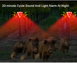 Détecteur de mouvement à lumière stroboscopique solaire <span class=keywords><strong>alarme</strong></span> solaire extérieure 129db sécurité sonore sirène lumineuse IP65 étanche contrôle Animal - Product Image 5
