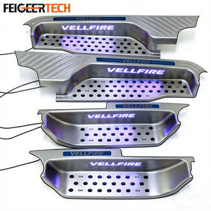 Feigeer Tech Bande de seuil de porte en acier inoxydable personnalisée, protection décorative pour <span class=keywords><strong>voitures</strong></span> modifiées, pédale de bienvenue pour Alphard 2008-2014 - Product Image 2