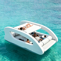 Yacht de fête gonflable OEM Drop Stitch, bateau compatible avec moteur électrique stable, vente en gros pour location en station balnéaire
