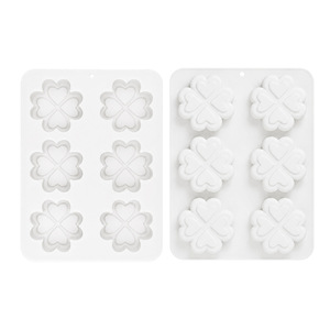 YLX Nouveau Moule en Silicone de Qualité Alimentaire pour Gâteau, Modèle Trèfle à Quatre Feuilles à 6 Cavités, pour Mousse Française, Compatible Four, Démoulage Facile, pour la Confection DIY Transfrontalière - Product Image 5