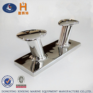 Abrazadera de bolardo Hoen doble resistente de acero inoxidable 316 para abrazadera de cuerda de amarre de remolque de barco marino - Product Image 4
