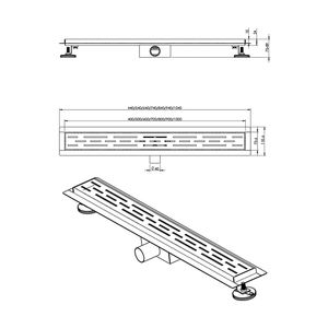 הסיטונאי בשקע אופקי ניקוז נירוסטה 20 ס "מ עד 240 ס" מ מלבן מלבן מלבן מלבן מלבן מלבן מלבן מלבן מלבן מלבן מלבן מלבן מלבן מלבן ס "מ - Product Image 5