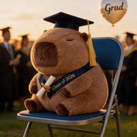 GREENMART Peluche Capybara Décoration de Remise de Diplôme avec Rembourrage en Coton PP et Lamination Brillante – Design Adorable pour Jeunes
