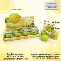 Jouet Squishy Citron Blocs de Construction TPR Anti-Stress Fidget Crispy Fait Main Visage Souriant Pâte à Modeler Style Fruit Provincie du Zhejiang