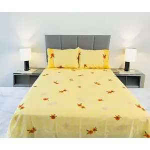 Juego de Edredón Queen Size con Sábanas, Diseño de Girasoles, Algodón Bordado, Estilo Pastoral, Ropa de Cama para el Hogar, 4 Piezas, para Todas las Temporadas - Product Image 5