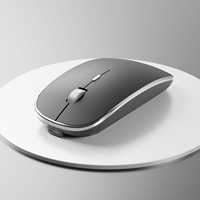 Mouse Optik USB Nirkabel Ergonomis Dua Kepala, Senyap, Dapat Diisi Ulang, Portabel, Tahan Air, Tersedia