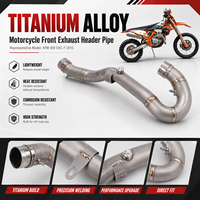 Tuyau de liaison avant d'échappement en alliage de titane pour moto KTM EXC-F Six Days 350 450 500 Husqvarna FE 350 450 501 Spécifications UE 17-19