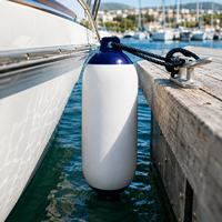 Grand pare-battage gonflable pour bateau avec corde robuste et kit de pompe à air, pare-chocs marin pour yachts de taille moyenne, lot de 1