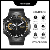 Montre connectée NORTH EDGE HORNET Ens, heure mondiale, étanche 50m, chronomètre, compte à rebours, vitesse, montres connectées pour hommes, natation