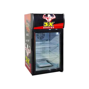 Counter top Exibição Vertical Gelado congelador Exibição Refrigerador