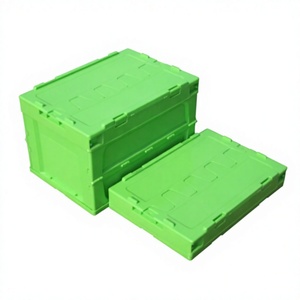 Conteneur <span class=keywords><strong>de</strong></span> transport pliable <span class=keywords><strong>et</strong></span> empilable robuste en plastique recyclable <span class=keywords><strong>et</strong></span> écologique pour le stockage <span class=keywords><strong>et</strong></span> le manutention - Product Image 2