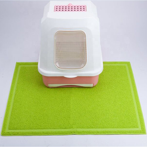 Grand Tapis de Luxe en PVC pour Litière de Chat, <span class=keywords><strong>Anti</strong></span>-Trace et <span class=keywords><strong>Anti</strong></span>-Éclaboussures, Tapis de Repas pour Animaux avec Pied <span class=keywords><strong>Anti</strong></span>-Emmêlement pour Chats et Chiens Été/Hiver - Product Image 4